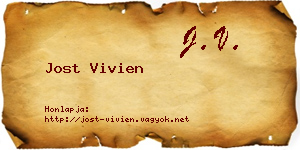 Jost Vivien névjegykártya